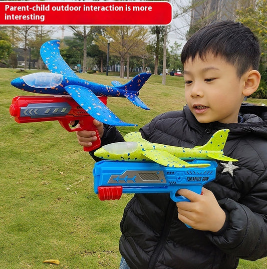 Catapult Bubble Plane Launch Gun Toy