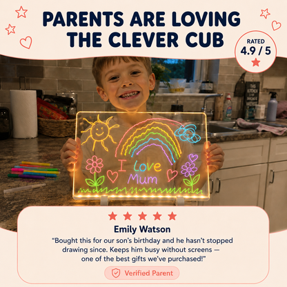 The Clever Cub - LED Note Board