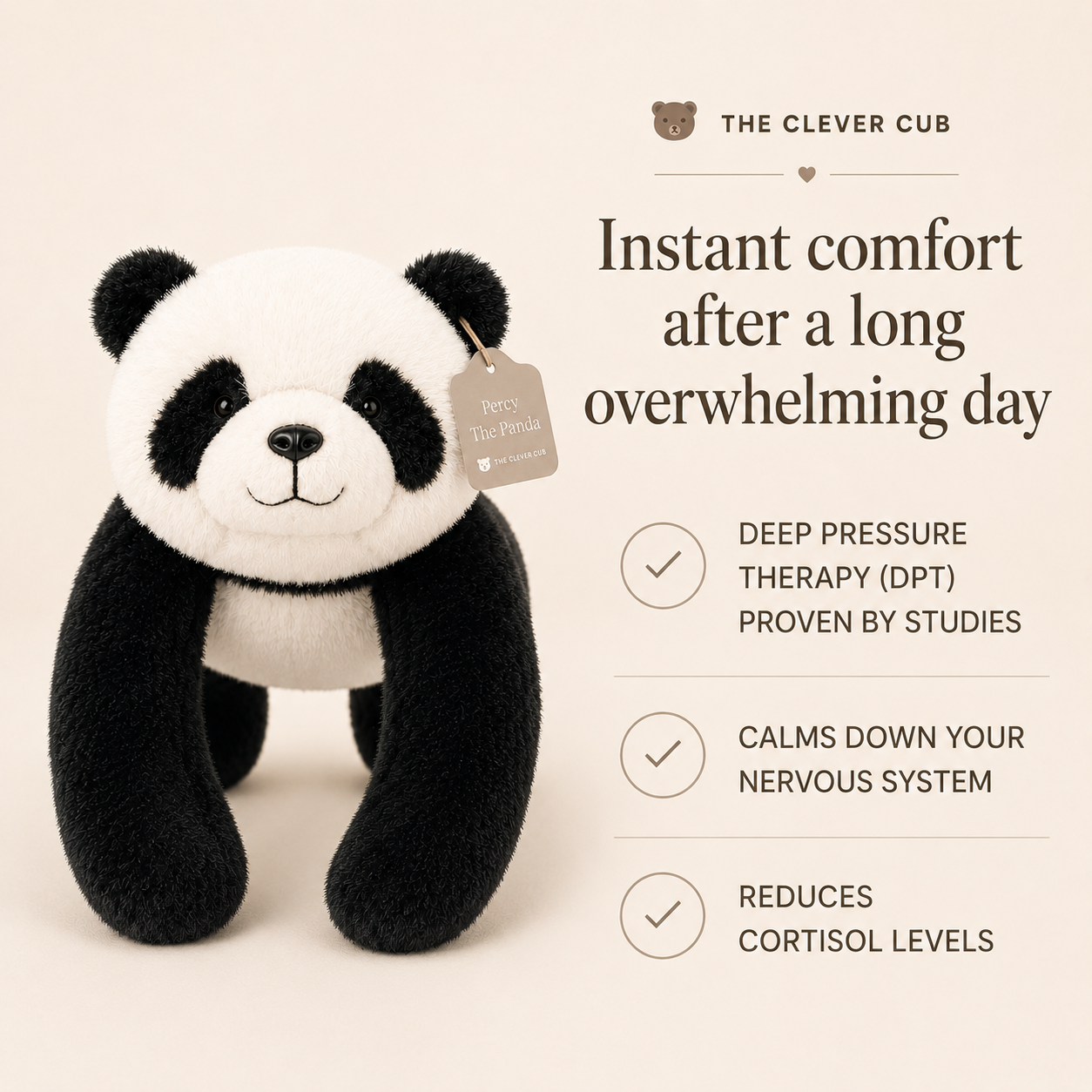 Percy The Panda Weighted HugBud™