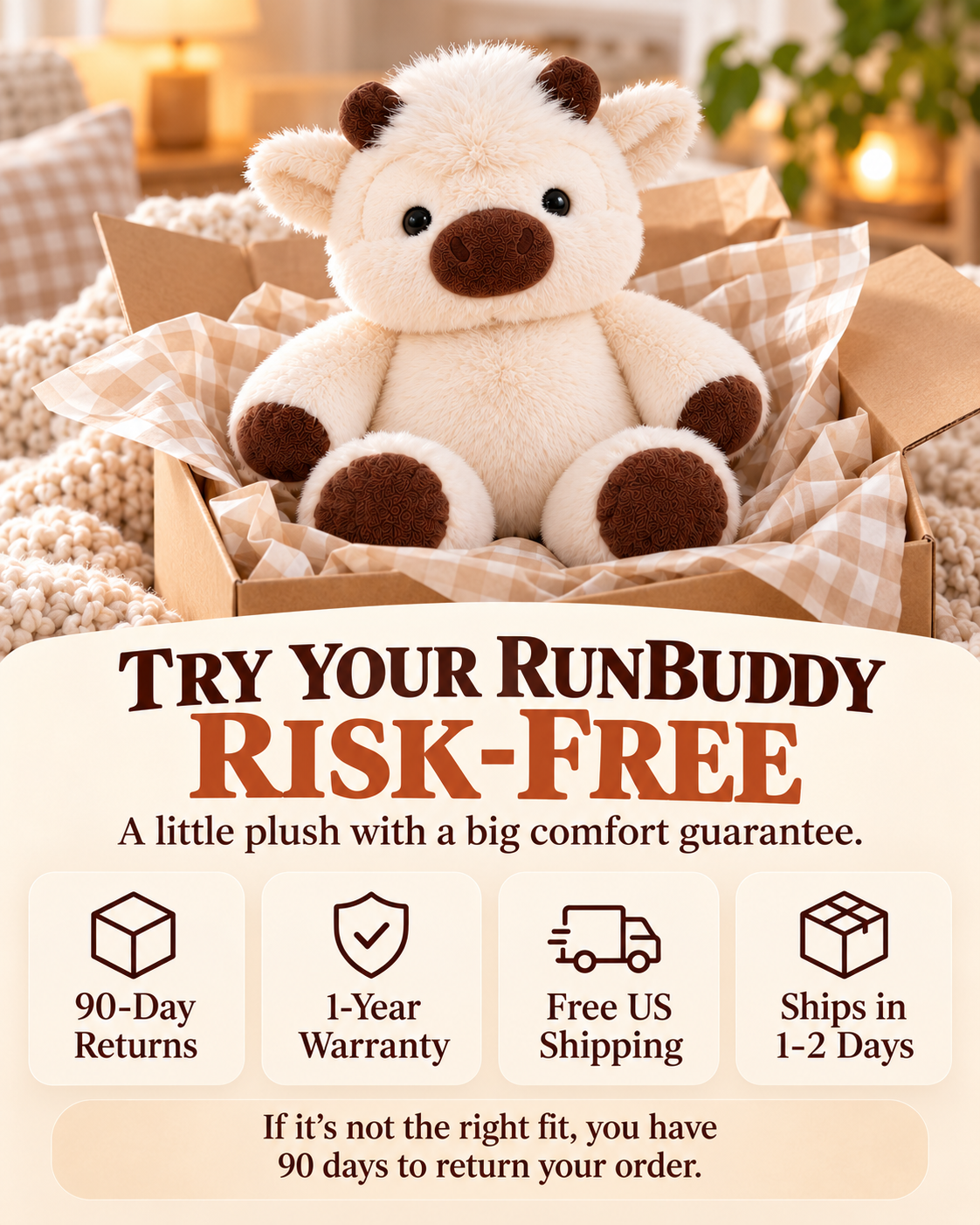 Running Highland Cow Plushie