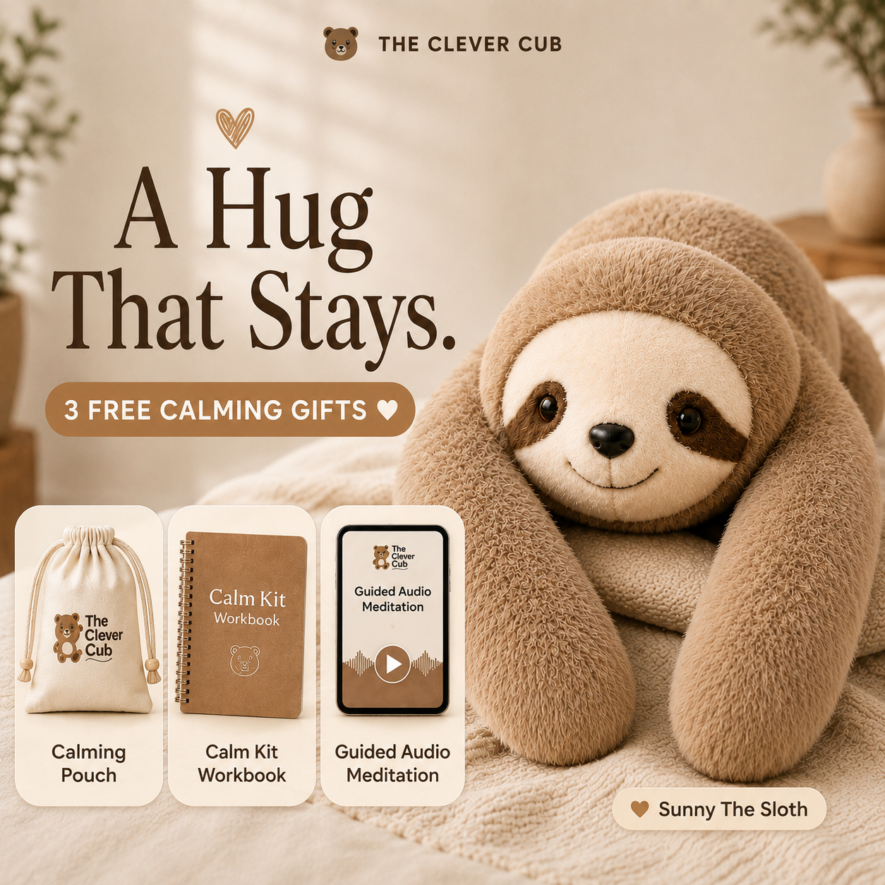 Sunny The Sloth Weighted HugBud™
