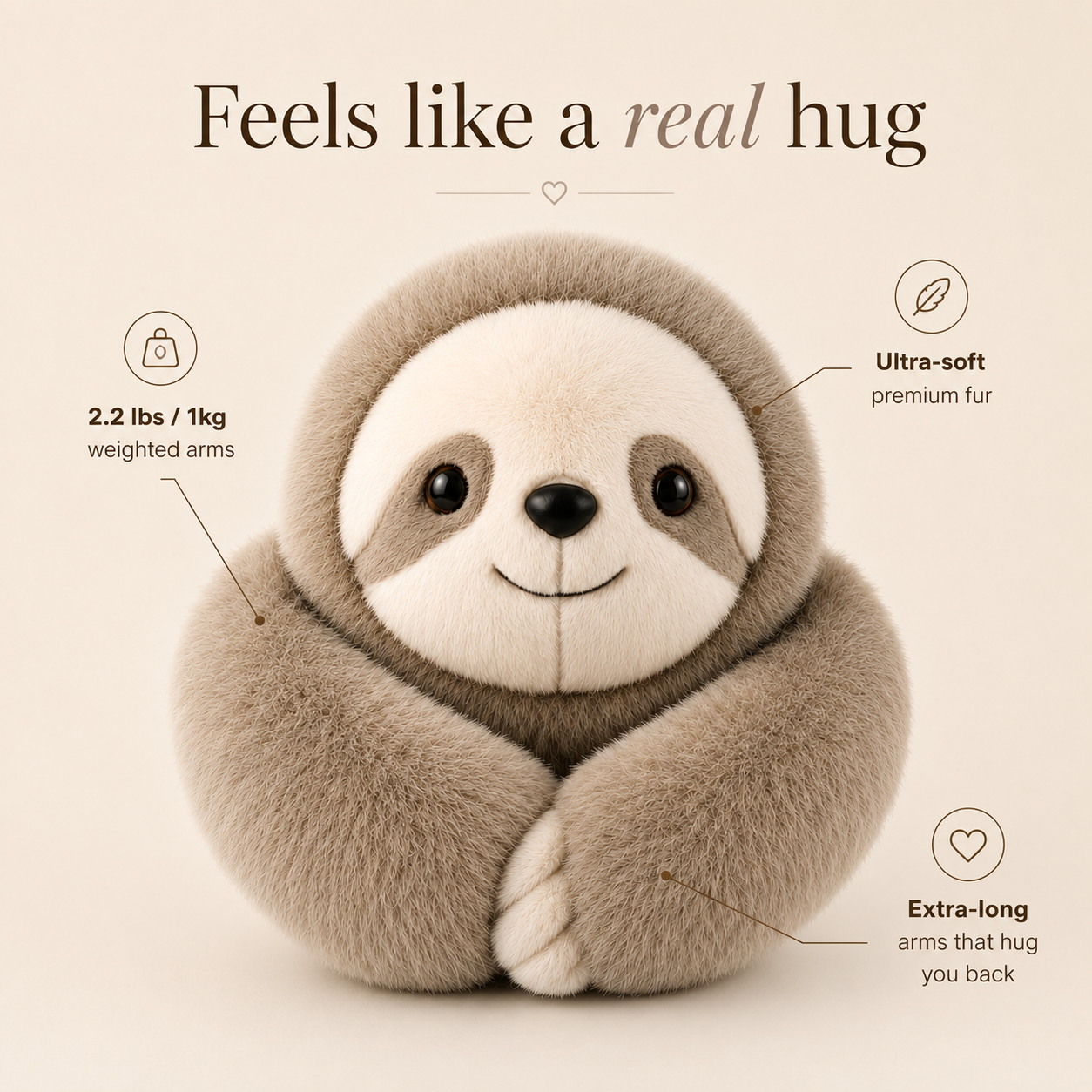 Sunny The Sloth Weighted HugBud™